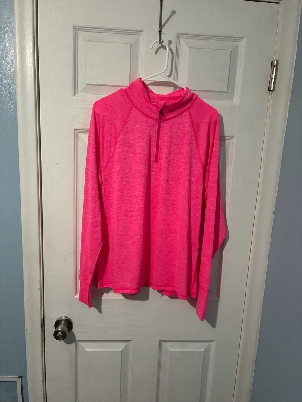 Ideology Neon Pink Long-Sleeve Quarter-Zip Top